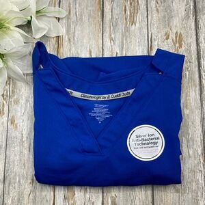 Women’s Scrub Woven Twill V-Neck Top Anti-Bacterial Technology Size 3X